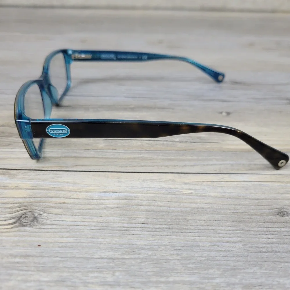 Coach Eyeglasses Frames HC 6040 Brooklyn 5116 Dark Tortoise Teal Women 52-16